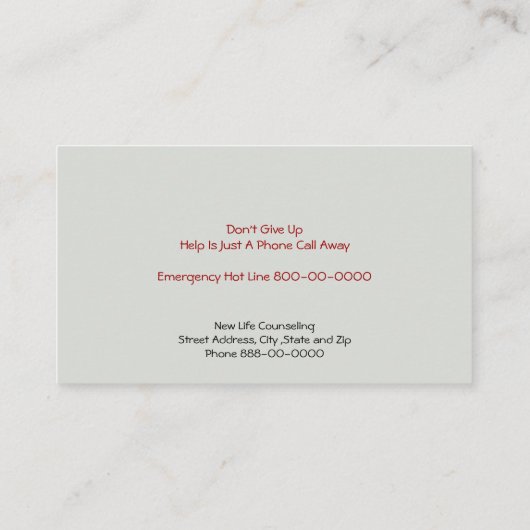 Visitekaartje van de raadsman (Achterkant)