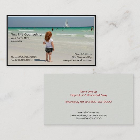 Visitekaartje van de raadsman (Voorkant / Achterkant)