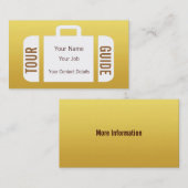 Visitekaartje van de Reizigergids voor kofferreisa (Voorkant / Achterkant)