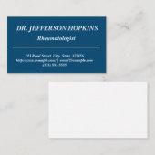 Visitekaartje van de reumatoloog (Voorkant / Achterkant)