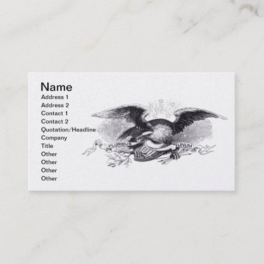 Visitekaartje van de Revolutionaire Oorlog (Voorkant)