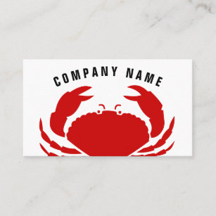 Visitekaartje van de rode krab   sjabloon logo van