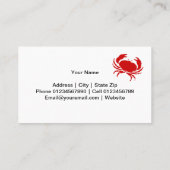 Visitekaartje van de rode krab | sjabloon logo van (Achterkant)