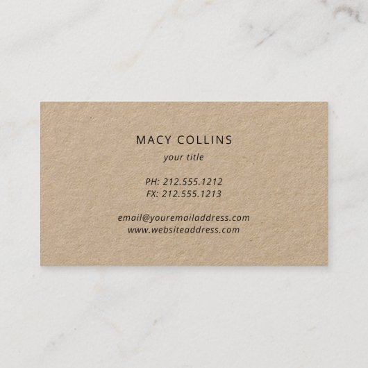 Visitekaartje van de roesthond (Achterkant)