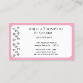 Visitekaartje van de roomvormer van het crèmekleur (Achterkant)