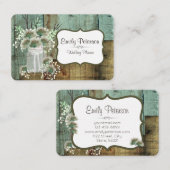 Visitekaartje van de Rustige Wood- en Floral Weddi (Voorkant / Achterkant)
