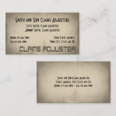 Visitekaartje van de schaderegelaar (Voorkant / Achterkant)