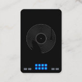 visitekaartje van de schijfjockey van het silhouet (Voorkant)