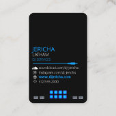 visitekaartje van de schijfjockey van het silhouet (Achterkant)