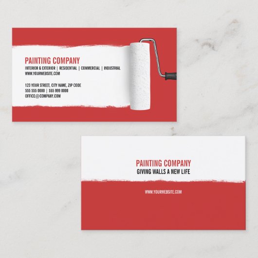 Visitekaartje van de Schilder van de Rollerverf (Voorkant / Achterkant)