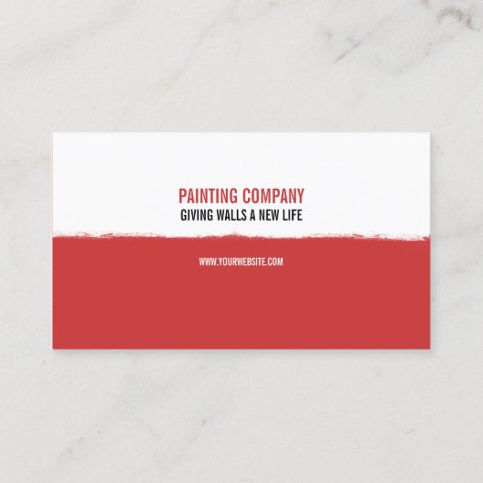 Visitekaartje van de Schilder van de Rollerverf (Achterkant)