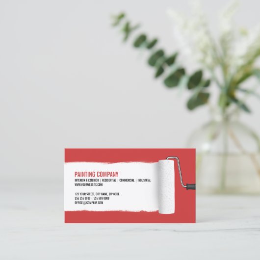 Visitekaartje van de Schilder van de Rollerverf (Staand voorkant)