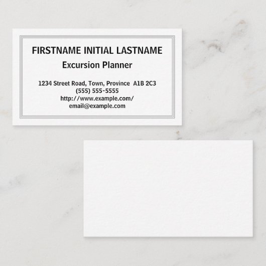 Visitekaartje van de schonere en vlakke sluiter (Voorkant / Achterkant)