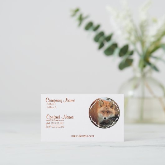 Visitekaartje van de soort "Fox Species" (Staand voorkant)