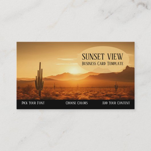 Visitekaartje van de Southwestern Sunset Desert (Voorkant)