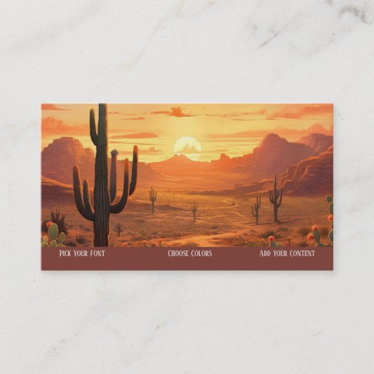 Visitekaartje van de Southwestern Sunset Desert (Voorkant)