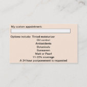 Visitekaartje van de Stichting van het Mengsel van Afsprakenkaartje (Achterkant)