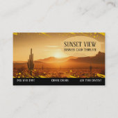 Visitekaartje van de Sunset Landscape Desert (Voorkant)