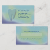 Visitekaartje van de tandheelkundige Molar blauw/P Afsprakenkaartje (Voorkant / Achterkant)