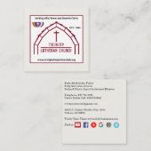 Visitekaartje van de Trinity Lutheran Church (Voorkant / Achterkant)