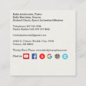 Visitekaartje van de Trinity Lutheran Church (Achterkant)