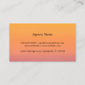 Visitekaartje van de tropische zonsondergang (Achterkant)