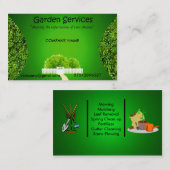 Visitekaartje van de tuindienst (Voorkant / Achterkant)