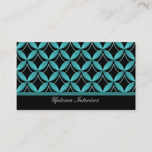 Visitekaartje van de Uptown Glam, Blauwgroen (Voorkant)