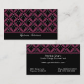 Visitekaartje van de Uptown Glam, Plum (Voorkant / Achterkant)