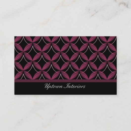 Visitekaartje van de Uptown Glam, Plum (Voorkant)