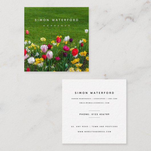 Visitekaartje van de Veerbloem (Voorkant / Achterkant)