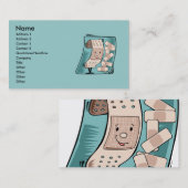 Visitekaartje van de verpleegster (Voorkant / Achterkant)