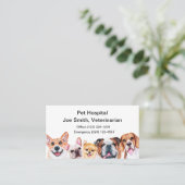 Visitekaartje van de veterinaire dienst (Staand voorkant)