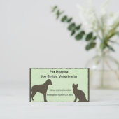 Visitekaartje van de veterinaire dienst (Staand voorkant)