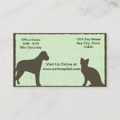 Visitekaartje van de veterinaire dienst (Achterkant)