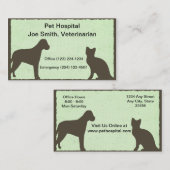 Visitekaartje van de veterinaire dienst (Voorkant / Achterkant)