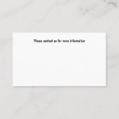 Visitekaartje van de vierkante balder (Achterkant)