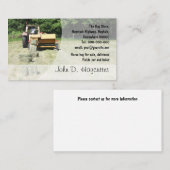 Visitekaartje van de vierkante balder (Voorkant / Achterkant)