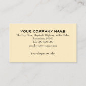 Visitekaartje van de vierkante balder (Achterkant)