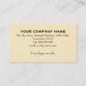 Visitekaartje van de vierkante balder (Achterkant)