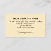 Visitekaartje van de vierkante balder (Achterkant)