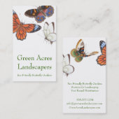 Visitekaartje van de vlinder - Landscaper en Garde (Voorkant / Achterkant)