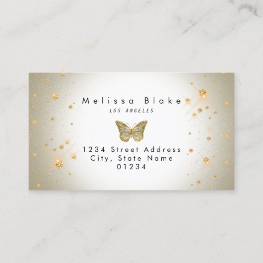 visitekaartje van de vlinder logo (Achterkant)