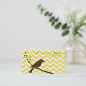 Visitekaartje van de vogelgriep (geel) (Staand voorkant)