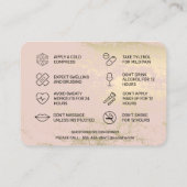 Visitekaartje van de Voorjaars Botox nazorginstruc (Achterkant)