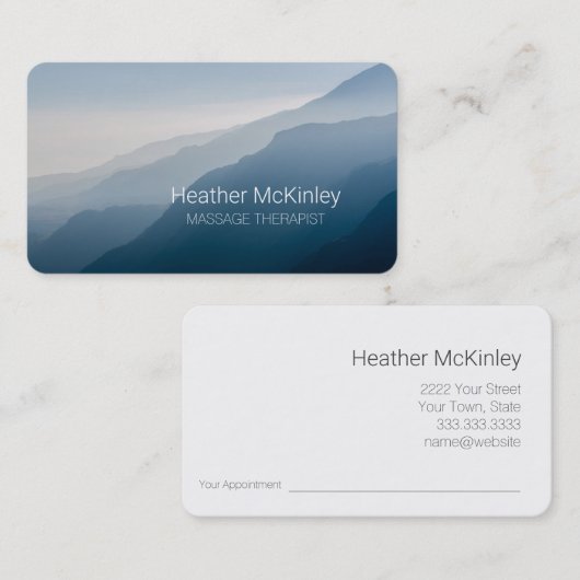 Visitekaartje van de Vreedzame Landschapsberg Afsprakenkaartje (Voorkant / Achterkant)