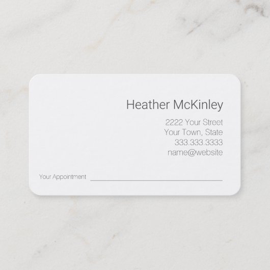 Visitekaartje van de Vreedzame Landschapsberg Afsprakenkaartje (Achterkant)