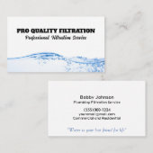 Visitekaartje van de waterfiltratiedienst (Voorkant / Achterkant)