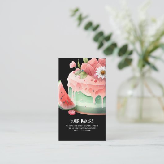 Visitekaartje van de watermeloenkooke (Staand voorkant)