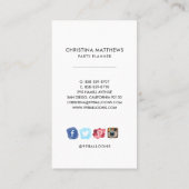 Visitekaartje van de waterverf-partij (Achterkant)